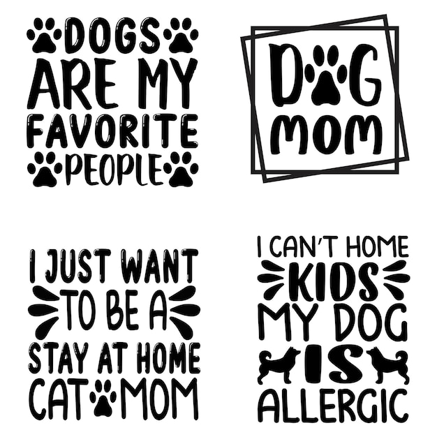 Design de tipografia de citações svg de cachorro engraçado