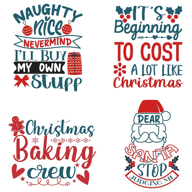 Design de tipografia de citações svg de natal