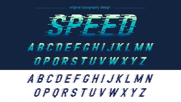 Design de tipografia de efeito de velocidade abstrata