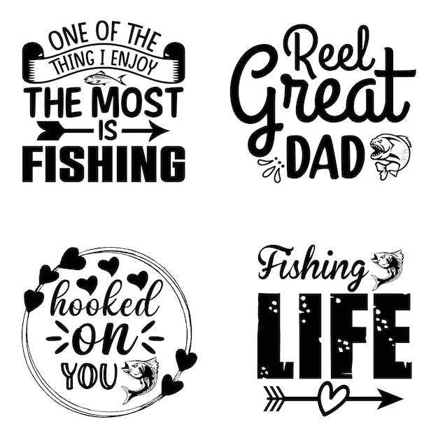 Design de tipografia de pesca
