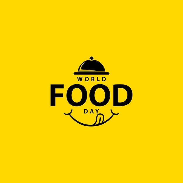 Vetor design de tipografia do dia mundial da alimentação para postagem de mídia social