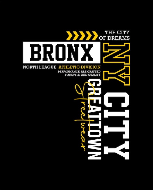 Design de tipografia gráfica do bronx