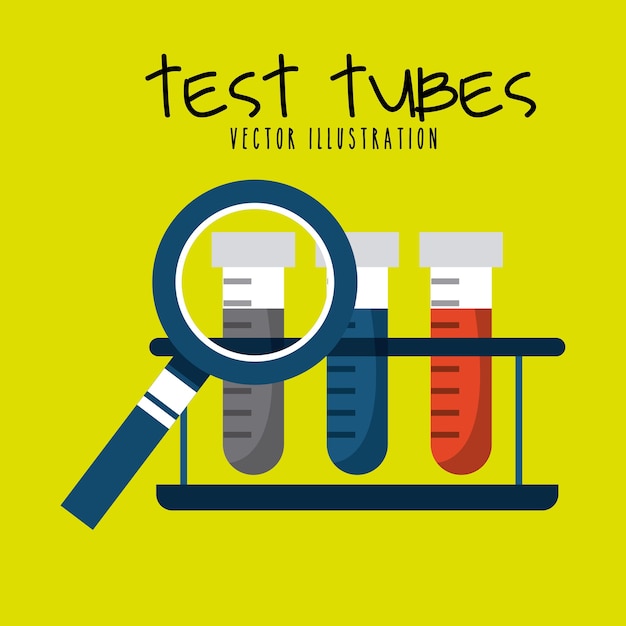 Vetor design de tubos de ensaio, ilustração vetorial eps10 gráfico