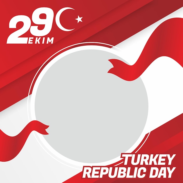 Design de twibbon do dia da república da turquia