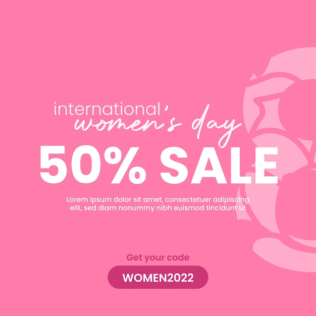 Design de venda do dia internacional da mulher