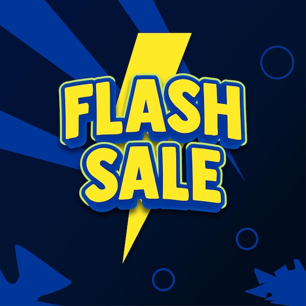 Vetor design de venda flash amarelo