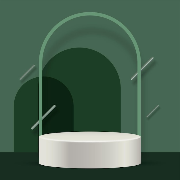 Design de venda mínimo e moderno com pódio de vitrine de produtos