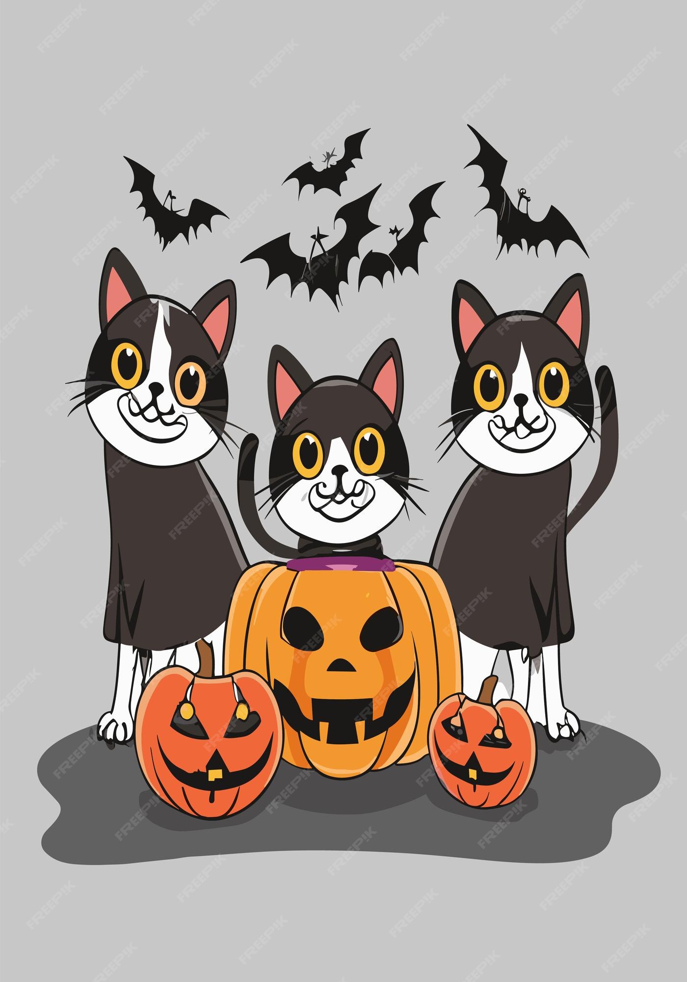 Design PNG E SVG De Desenhos Animados Bonitos Do Kawaii Do Gato De  Halloween Para Camisetas