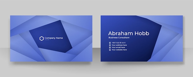 Design de vetor de cartão de visita azul elegante moderno modelo de cartão de visita criativo e limpo fundo de cartão de visita elegante de luxo em estilo corporativo ilustração vetorial