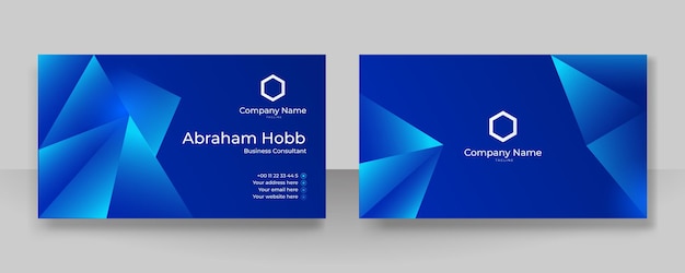 Design de vetor de cartão de visita azul elegante moderno modelo de cartão de visita criativo e limpo fundo de cartão de visita elegante de luxo em estilo corporativo ilustração vetorial