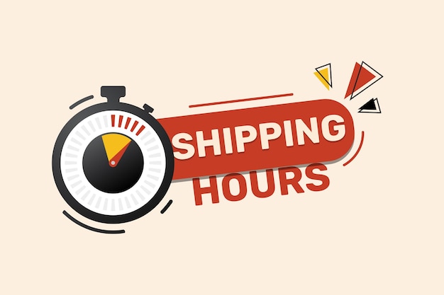 design de vetor de horas de envio