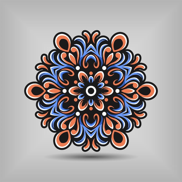 Design de vetor de ilustração de arte mandala moderna