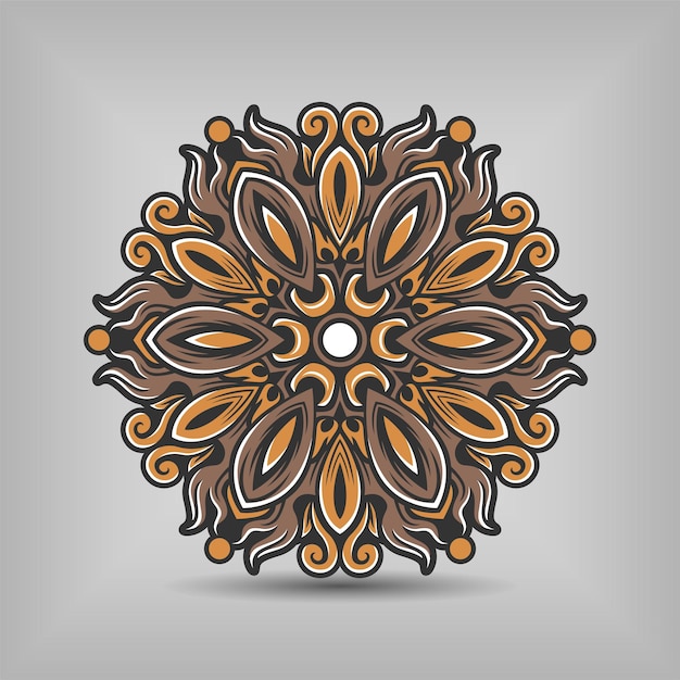 Design de vetor de ilustração de arte mandala moderna