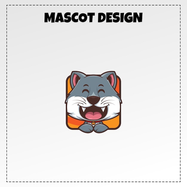Vetor design de vetor de ilustração de mascote de loja de animais de estimação