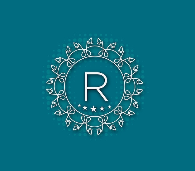 Design de vetor de logotipo corporativo de identidade de marca r