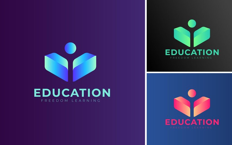 Design de vetor de logotipo de educação de estilo moderno