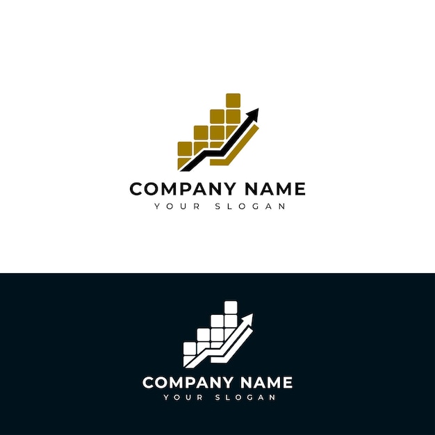 Design de vetor de logotipo de gráfico de finanças