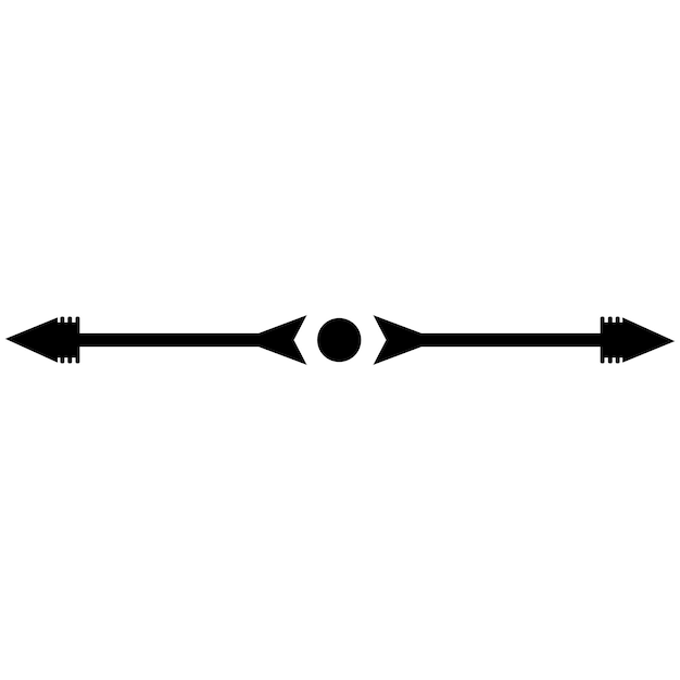Vetor design de vetor de logotipo de ícone de seta de arco e flecha