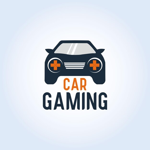 Design de vetor de logotipo de jogos de carro