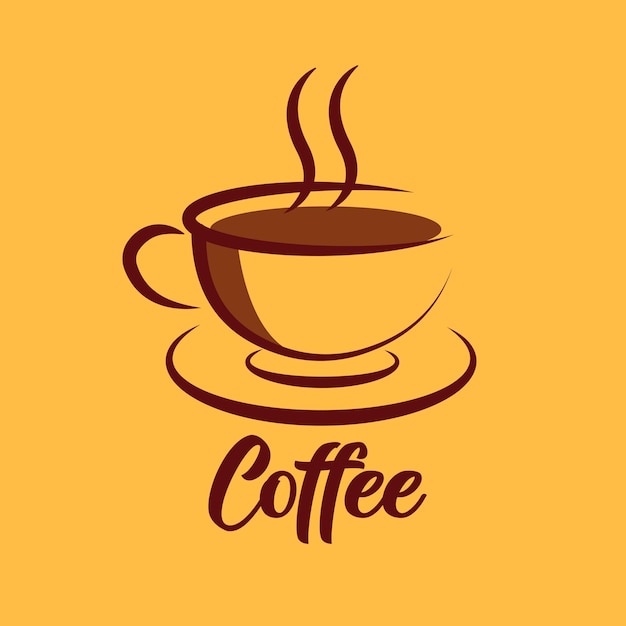 Vetor design de vetor de modelo de logotipo de café