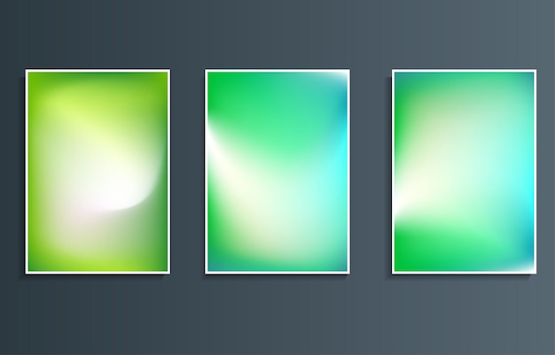 Design de vetor de pincel gradiente de fundo abstrato verde