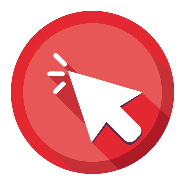 Vetor design de vetor dinâmico cursor clique interativo e preciso