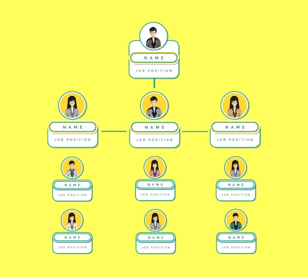 Vetor design de vetor infográfico de gráfico de organização