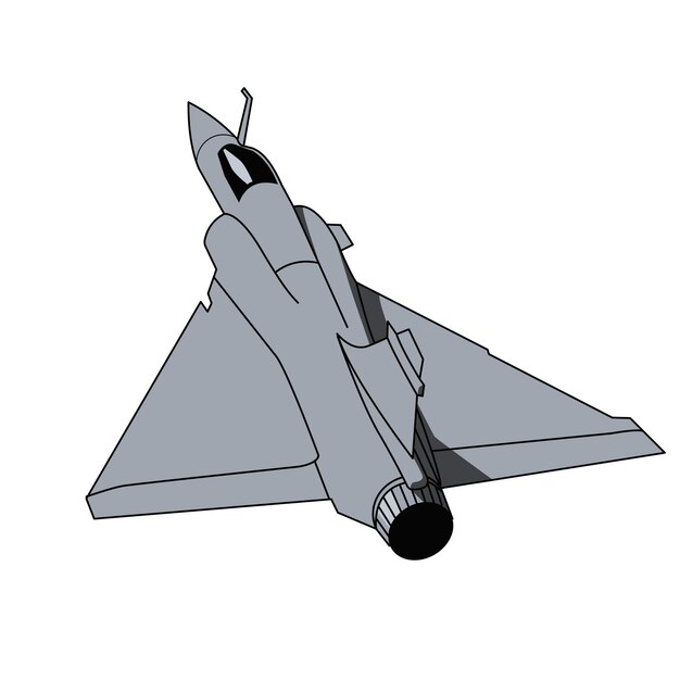 Design de vetor plano de avião militar