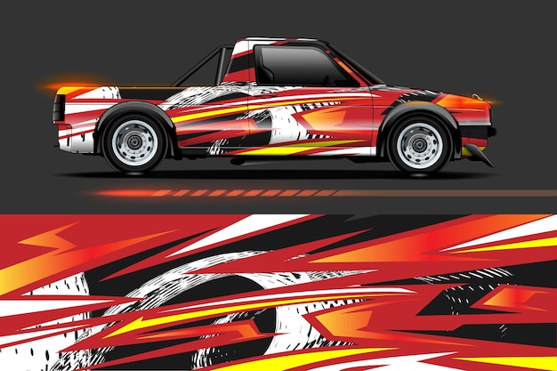 Design de vinil para veículos com fundo abstrato racing stripe streak