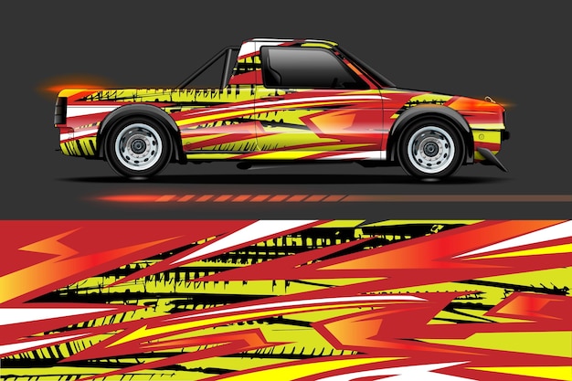 Design de vinil para veículos com fundo abstrato racing stripe streak