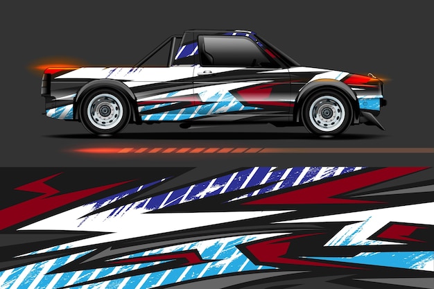 Design de vinil para veículos com fundo abstrato racing stripe streak