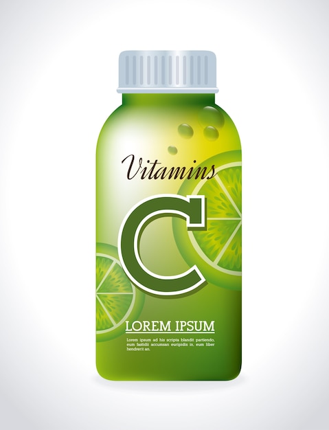 Vetor design de vitaminas