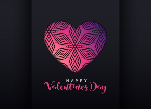 Design decorativo do coração para o dia dos namorados