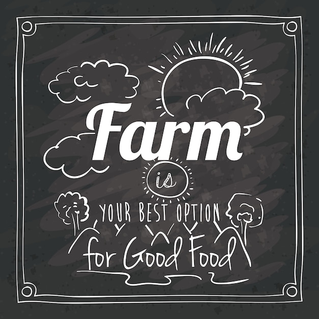 Vetor design digital da farm food