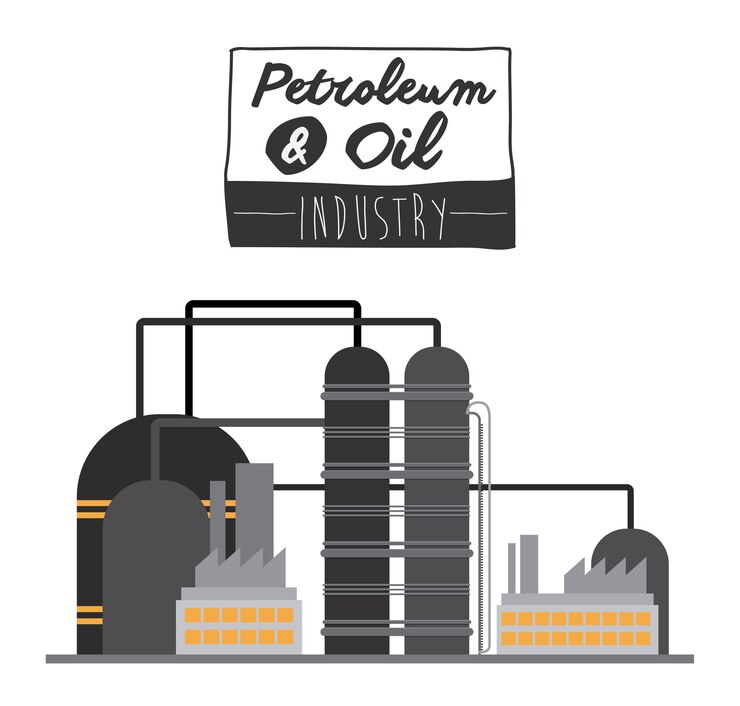 Vetor design digital de petróleo e petróleo
