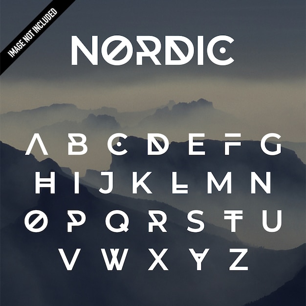 Vetor design do alfabeto nórdico