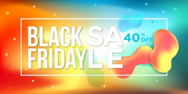 Design do banner de venda da black friday