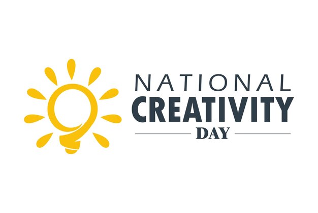 Design do dia mundial da criatividade adequado para ilustração vetorial de banner de cartaz