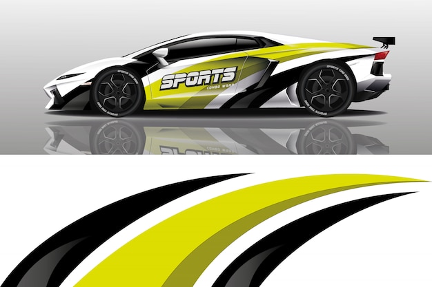 design do envoltório do decalque do carro