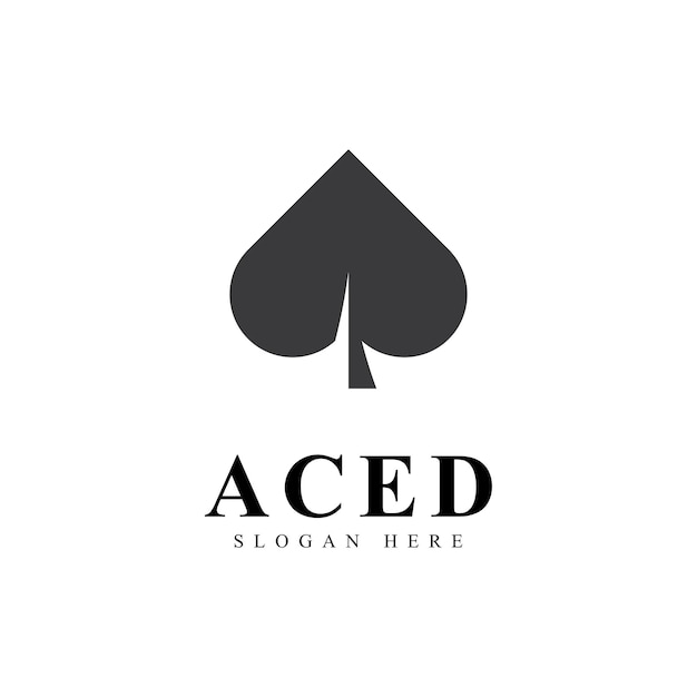 Design do ícone do logotipo ace para card game casino business