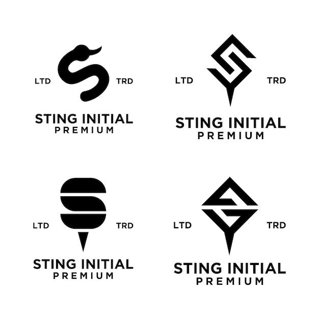 Vetor design do ícone do logotipo da letra s sting