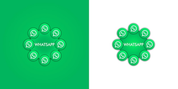 Vetor design do ícone do whatsapp em fundo verde e branco