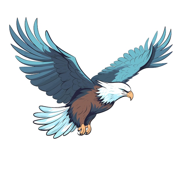 Design do logotipo da águia imagem da águia voadora emblema bonito da águia ia gerada