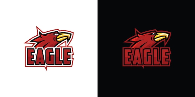 Design do logotipo da águia vetor premium