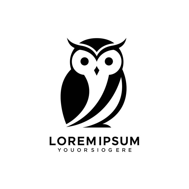 Vetor design do logotipo da coruja
