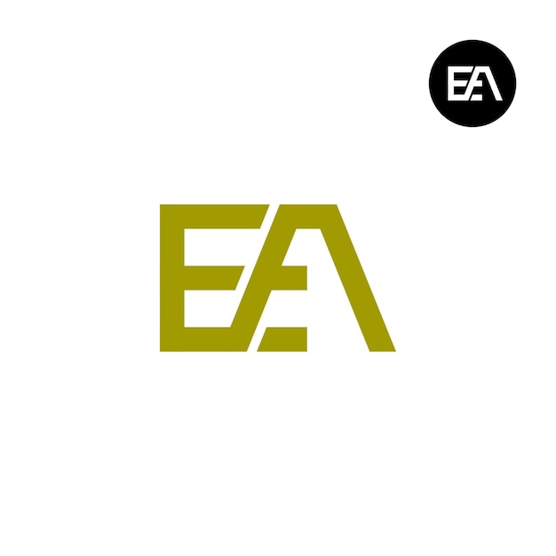 Vetor design do logotipo da ea letter monogram