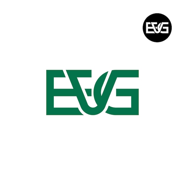 Vetor design do logotipo da letra evg monogram