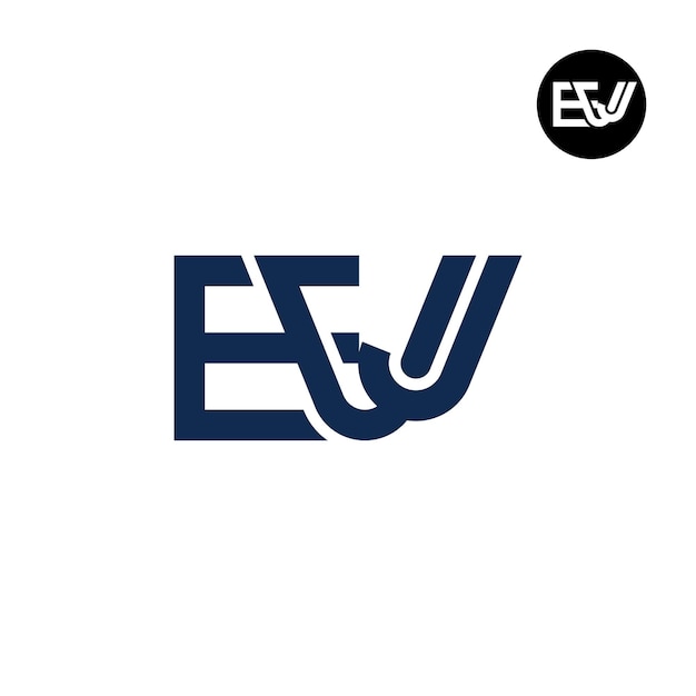 Vetor design do logotipo da letra evj monogram