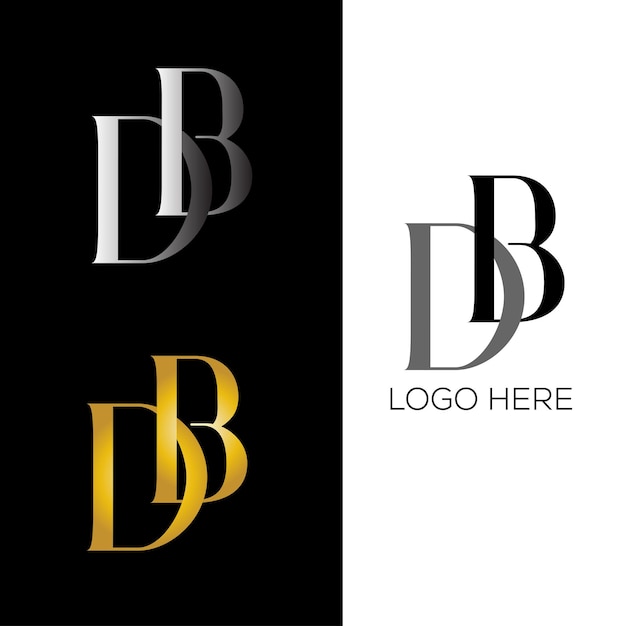 Design do logotipo da letra inicial bd, ícone, símbolo, criativo