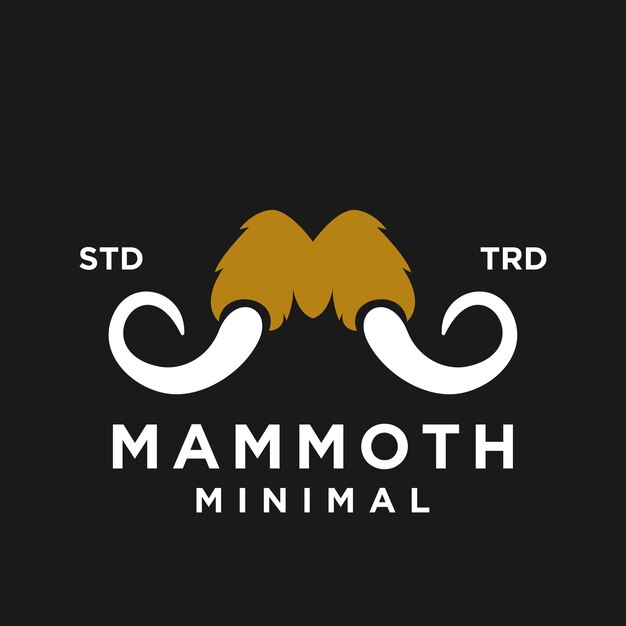 Vetor design do logotipo da letra inicial mammoth m